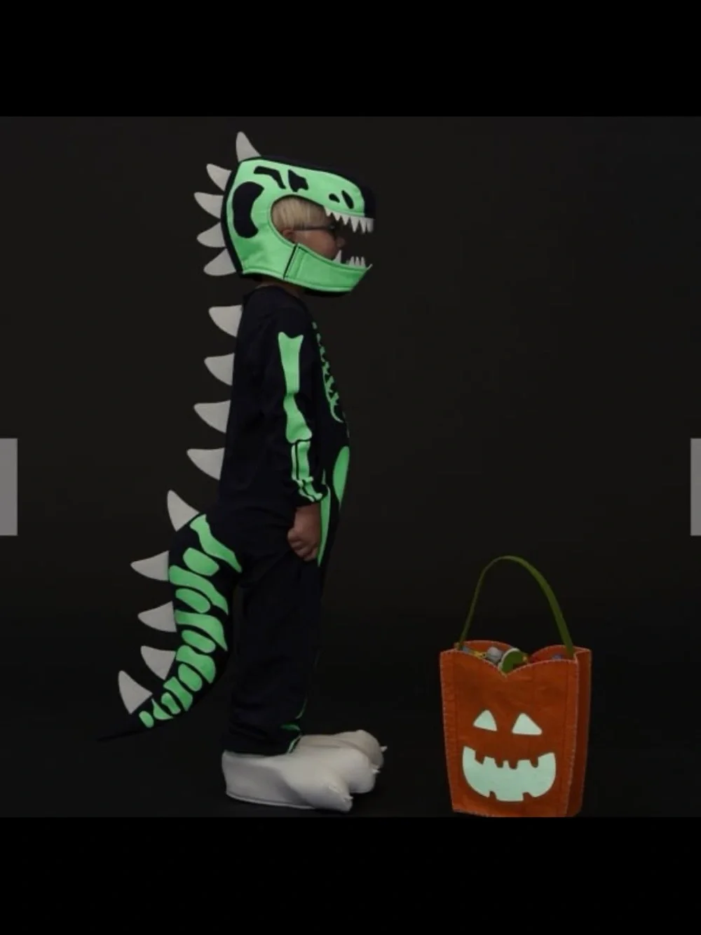 Glow-in-the-Dark Dino Skeleton Halloween Costume